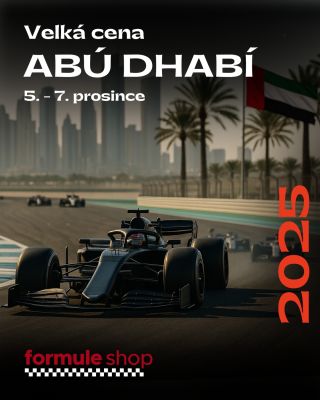 🏁 Finále sezóny je tady! Velká cena Abú Dhabí uzavře ročník 2025 ve velkém stylu – závod při západu slunce, dechberoucí...